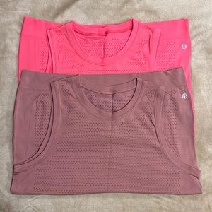 Two lululemon mesh tanks
